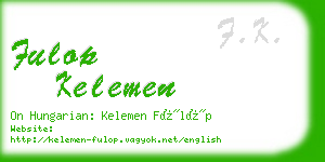 fulop kelemen business card